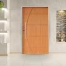 Porta Pivotante Belíssima 5 Padrão Imbuia Batente 14 Puxador Tubo 60cm 102 X 210 Abertura Direita