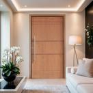 Porta Pivotante Belíssima 7 Padrão Batente 14 Puxador Tubo 60cm 110 X 210 Abertura Direita