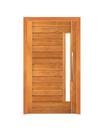 Porta Pivotante Contemporânea com Visor - Madeira Maciça - Angelim