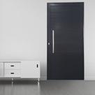 Porta Pivotante de Alumínio 210 X 120cm com Puxador Veneza Esquadrias Bergamo Abertura Direita