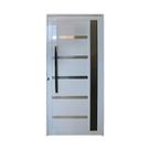 Porta Pivotante de Alumínio Branco Com Vidro e Puxador CMC Classic - Lado Direito - 2.10 (A) X 1.20 (L)
