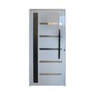 Porta Pivotante de Alumínio Branco Com Vidro e Puxador CMC Classic - Lado Esquerdo - 2.10 (A) X 0.90 (L)
