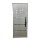 Porta Pivotante de Alumínio Lambril 2,10 x 0,80 Com Frisos Esquerda Cor Branco
