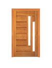Porta Pivotante Horizontal com Visor Duplo - Madeira Maciça - Angelim