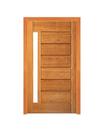 Porta Pivotante Horizontal com Visor - Madeira Maciça - Angelim