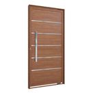 Porta Pivotante Lambri de Aluminio com Friso Puxador de 80cm 215x105 Lucasa Aluminio
