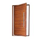 Porta Pivotante Lambri em Alumínio 221 x 127 x 11 cm com Puxador Esquerda Madeira Suprema MMachado