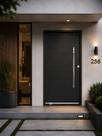 Porta Pivotante Lambril 100x220x14 cm Aço Galvanizado com Puxador Esquerda Porta Pivotante Lambril 100x220x14 cm Aço Galvanizado com Puxador Esquerda