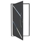 Porta Pivotante Lambril Duna com Puxador Super 210cm X 120cm Brimak Abertura Direita Porta Pivotante Lambril Duna com Puxador Super 210cm X 120cm Brimak Abertura Direita