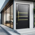 Porta Pivotante Lambril Evolution com Puxador Elite 216x120cm Abertura Direita