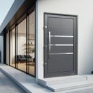 Porta Pivotante Lambril Evolution com Puxador Elite 240cmx120cm Abertura Direita