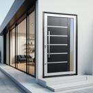 Porta Pivotante Lambril Miraggio com Puxador Elite 216x130 Abertura Esquerda