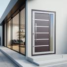 Porta Pivotante Lambril Miraggio com Puxador Elite 240x130 Abertura Direita