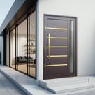 Porta Pivotante Lambril Miraggio com Puxador Elite 240x150 Abertura Esquerda