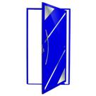 Porta Pivotante Lambril Oasis com Puxador Super 210cm X 120cm Brimak Abertura Esquerda