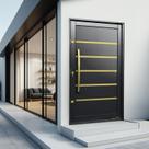 Porta Pivotante Lambril Premium com Puxador Elite 216x130cm Abertura Esquerda