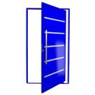 Porta Pivotante Lambril Premium com Puxador Super 210cm X 120cm Brimak Abertura Esquerda