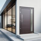 Porta Pivotante Lambril Visione com Puxador Elite 216x100 Abertura Direita