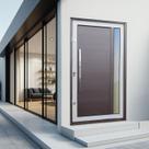 Porta Pivotante Lambril Visione com Puxador Elite 216x100 Abertura Direita