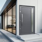 Porta Pivotante Lambril Visione com Puxador Elite 216x120 Abertura Direita