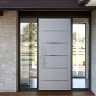 Porta Pivotante Solara Alumínio Puxador Barra Chata 210 X 120 Abertura Esquerda