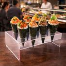 Porta Pizza Cone Temaki Casquinha Cascão Acrílico 6 Furos Porta Pizza Cone Temaki Casquinha Cascão Acrílico 6 Furos
