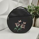 Porta Pratos Personalizado Flores Preto- Coutre Bolsas