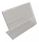 Porta Preço Display Acrílico 4x2cm Buffet Etiqueta 50 Peças