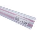 Porta Preço Universal U Com Fita Dupla Face Cristal 1mt