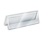 Porta Preço V 21x8cm Display Prisma p/ Buffet e Vitrine 10 Peças