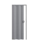 Porta pvc sanfonada de correr cinza c/ trinco moderno Porta pvc sanfonada de correr cinza c/ trinco moderno