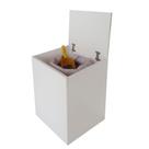 Porta Ração Caixa Com Rodízios Pet Armazenar Até 25Kg Branco Porta Ração Caixa Com Rodízios Pet Armazenar Até 25Kg Branco