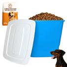 Porta Ração Container Pote 20kg Cachorro Gato Comida Azul