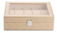 Porta Relogio 10 Lugares Luxo Dourado Dourado Claro