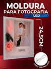 Porta Retrato 15x20 Iluminação LED Luminária USB Quadro Moldura Acrílico Design Shadow Box Decoração