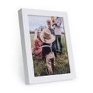 Porta Retrato 15x21 C/ Vidro Moderno Decorativo Horizontal e Vertical De Mesa Estante Para Fotos Família