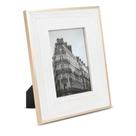 Porta Retrato Branco 10x15cm de Vidro e Madeira Decorativo