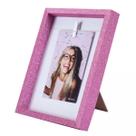 Porta retrato clip glitter -rosa