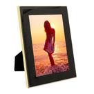 Porta-Retrato De Aço Inox Com Vidro Preto 13x18Cm - WOLFF
