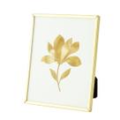 Porta Retrato De Metal Com Vidro Luxo Dourado Pequeno 15x20 CM Espelhado Vidro