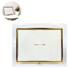 Porta Retrato De Vidro 20x15 Dourado Prateado Moderno Luxo