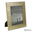 Porta-Retrato Decorativo com Textura Ouro 15x20cm