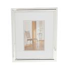 Porta Retrato Decorativo de Aço Inox Friso Prata 10cm x 15cm Wolff