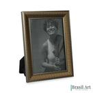 Porta-Retrato Decorativo Franzido Bronze 13x18cm