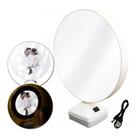 Porta Retrato LED Espelho Mágico De Mesa Branco Redondo CBRN20737