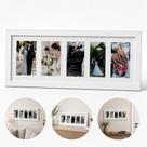 Porta retrato mural branco 5 fotos familia classic horizontal madeira vidro decoracao sala quarto casa decorativo Porta retrato mural branco 5 fotos familia classic horizontal madeira vidro decoracao sala quarto casa decorativo