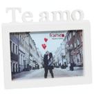 Porta Retrato TE AMO 10x15 cm Branco para Presente de Dia dos Namorados Casamento Esposa Mãe