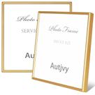 Porta-retratos Autuvy Matte Gold Modern Simple Thin 4x4 (pacote com 2)