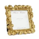Porta-retratos Cuspin Vintage Gold 13x13cm Resina com vidro