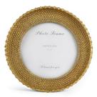 Porta-retratos Cuspin Vintage Gold Metal Rattan 5x5 cm